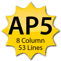 Click here to view a sample of our 8 column, 53 line pads